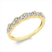 Ring    aus 750/-18 Karat Gelbgold mit 22 Diamanten 0