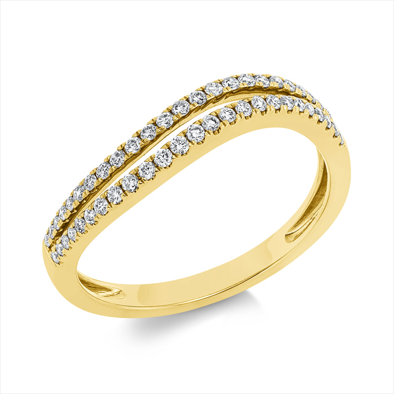 Ring    aus 750/-18 Karat Gelbgold mit 50 Diamanten 0