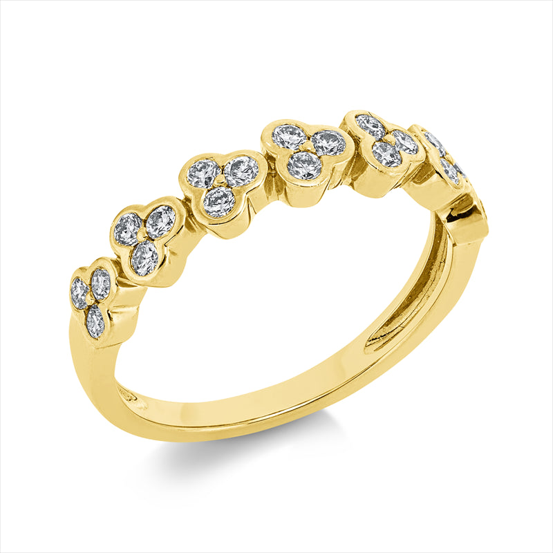 Ring    aus 750/-18 Karat Gelbgold mit 21 Diamanten 0