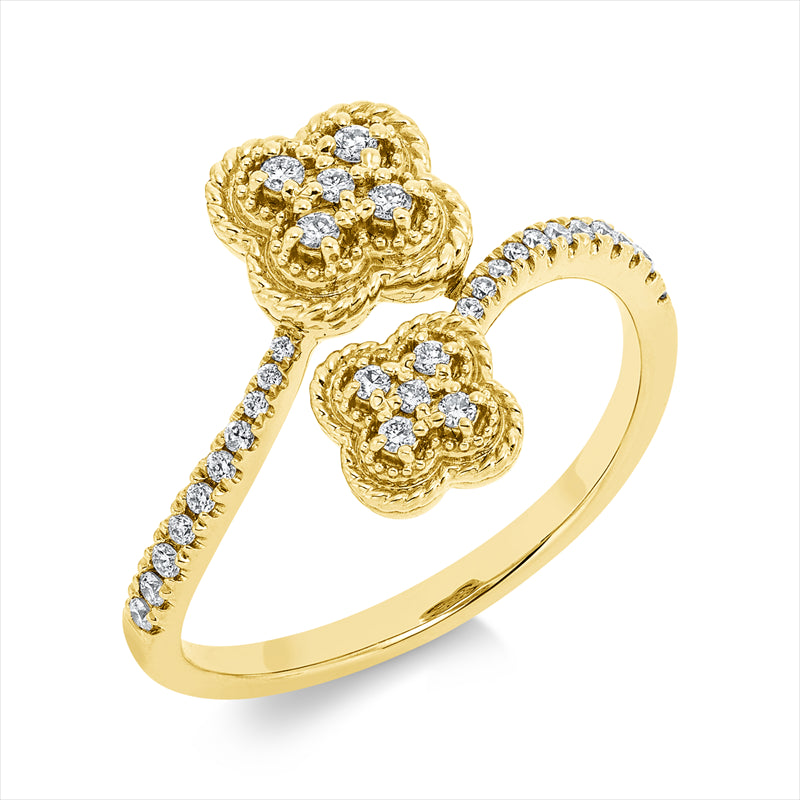 Ring    aus 750/-18 Karat Gelbgold mit 31 Diamanten 0