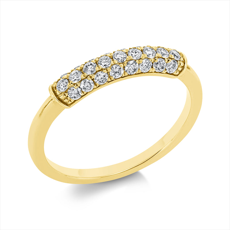 Ring    aus 750/-18 Karat Gelbgold mit 25 Diamanten 0