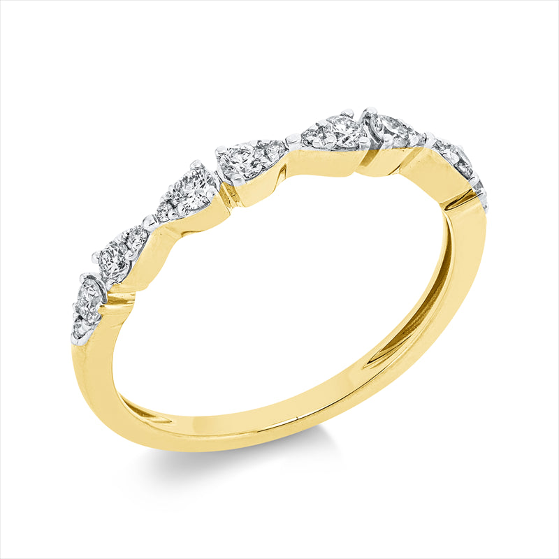 Ring    aus 750/-18 Karat Gelbgold mit 16 Diamanten 0