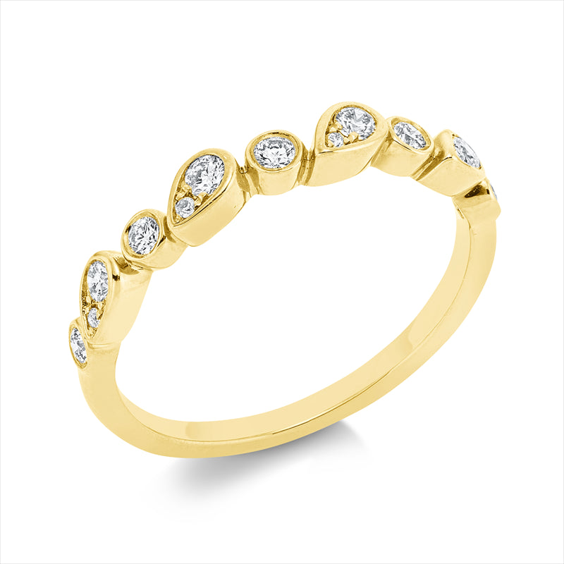 Ring    aus 750/-18 Karat Gelbgold mit 13 Diamanten 0