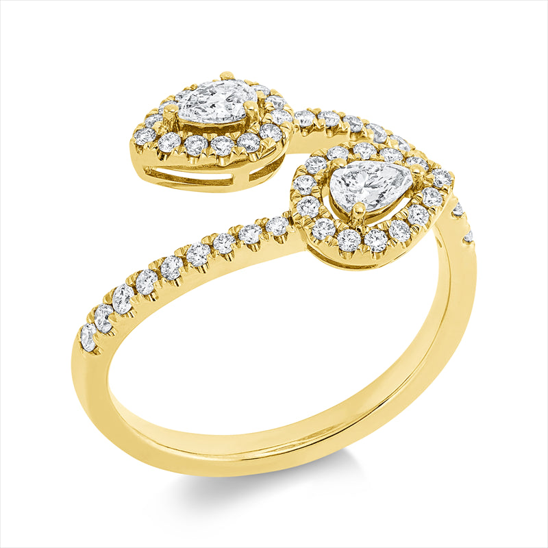 Ring    aus 750/-18 Karat Gelbgold mit 48 Diamanten 0