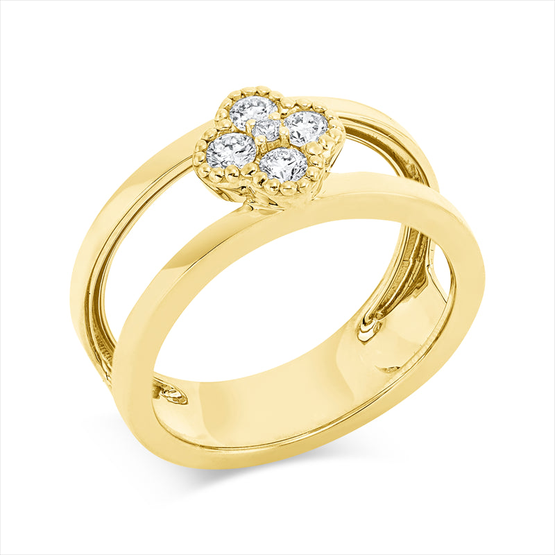 Ring    aus 750/-18 Karat Gelbgold mit 5 Diamanten 0