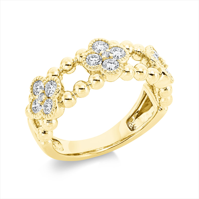 Ring    aus 750/-18 Karat Gelbgold mit 15 Diamanten 0