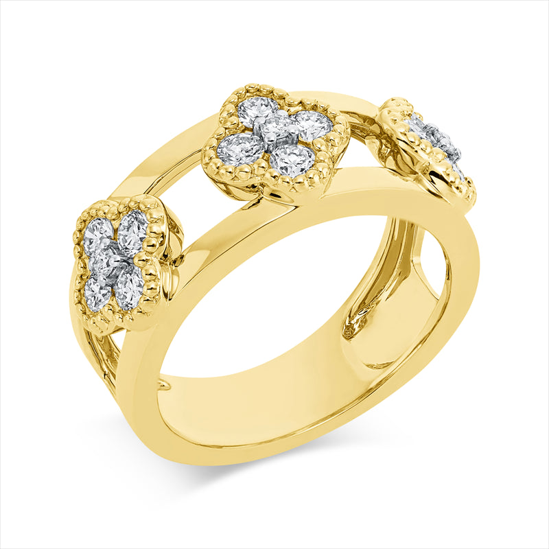 Ring    aus 750/-18 Karat Gelbgold mit 15 Diamanten 0