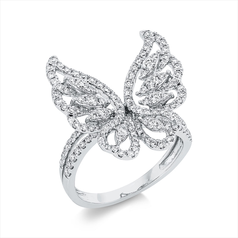Ring    aus 750/-18 Karat Weißgold mit 146 Diamanten 1