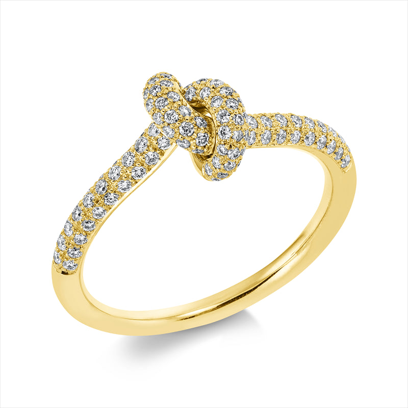 Ring    aus 750/-18 Karat Gelbgold mit 118 Diamanten 0