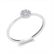 Ring    aus 750/-18 Karat Weißgold mit 9 Diamanten 0