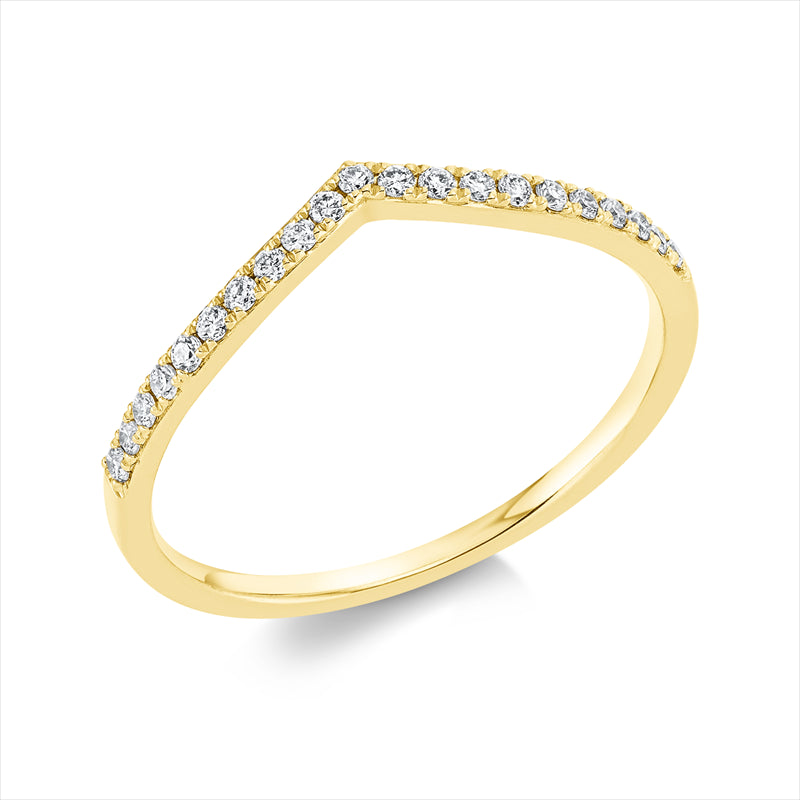 Ring    aus 750/-18 Karat Gelbgold mit 21 Diamanten 0