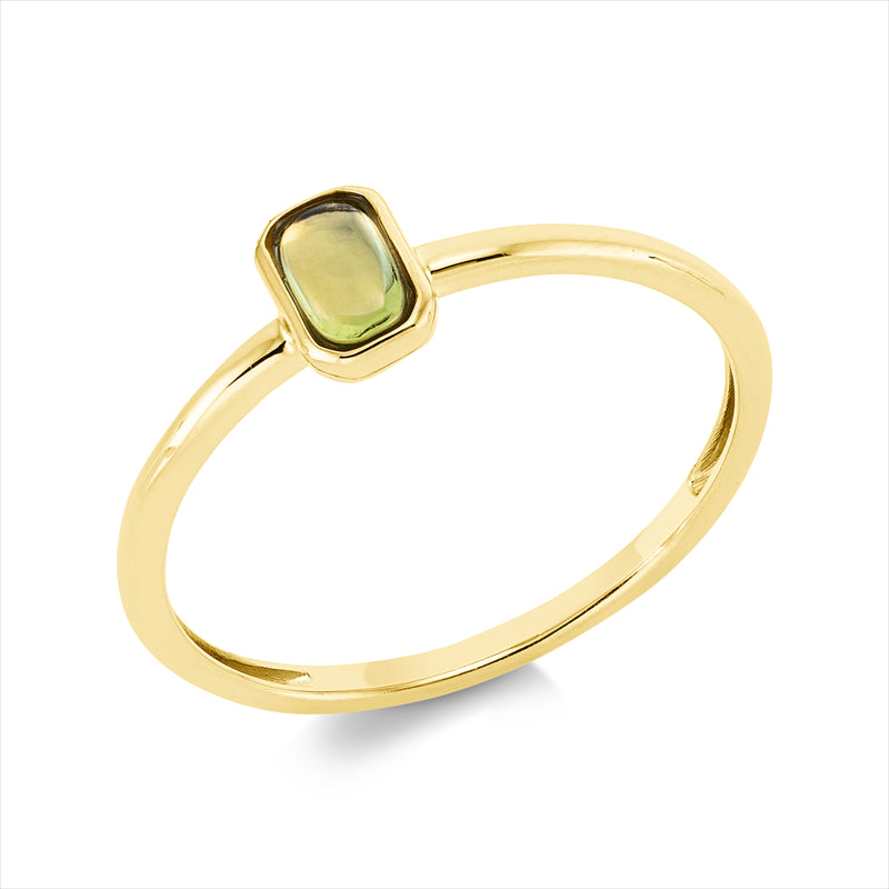Ring mit Peridot  aus 750/-18 Karat Gelbgold  