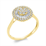 Ring    aus 750/-18 Karat Gelbgold mit 55 Diamanten 0