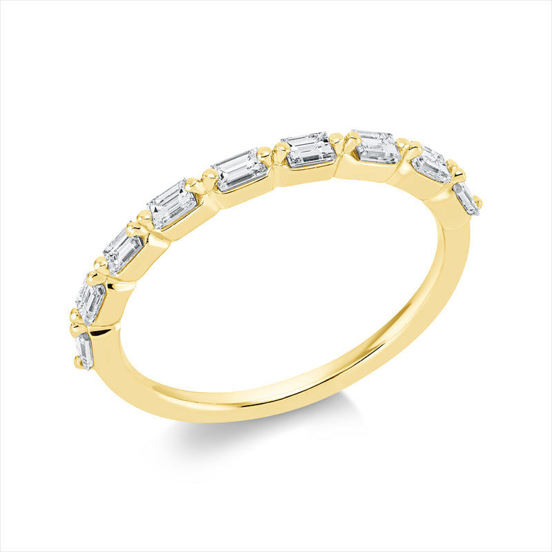 Ring    aus 750/-18 Karat Gelbgold mit 9 Diamanten 0