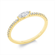 Ring    aus 750/-18 Karat Gelbgold mit 21 Diamanten 0