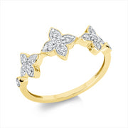 Ring    aus 750/-18 Karat Gelbgold mit 17 Diamanten 0