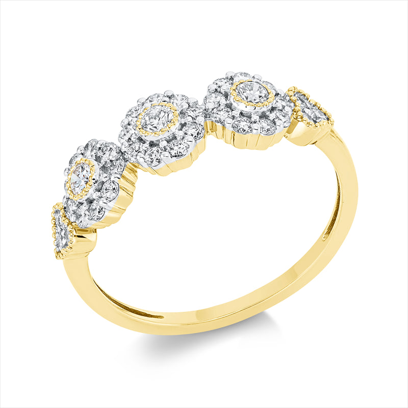 Ring    aus 750/-18 Karat Gelbgold mit 36 Diamanten 0