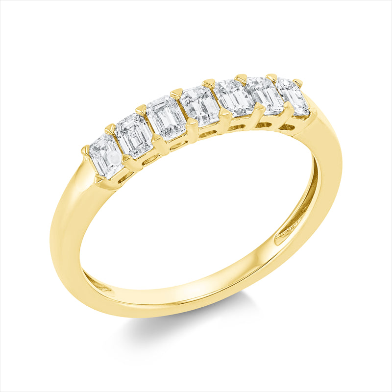 Ring    aus 750/-18 Karat Gelbgold mit 7 Diamanten 0