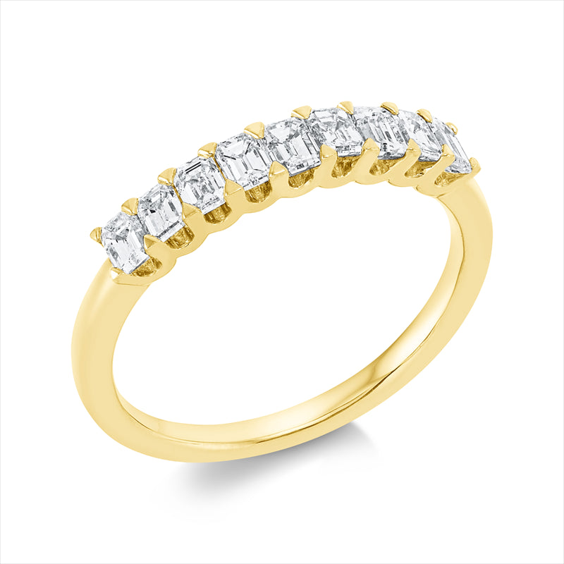 Ring    aus 750/-18 Karat Gelbgold mit 9 Diamanten 0