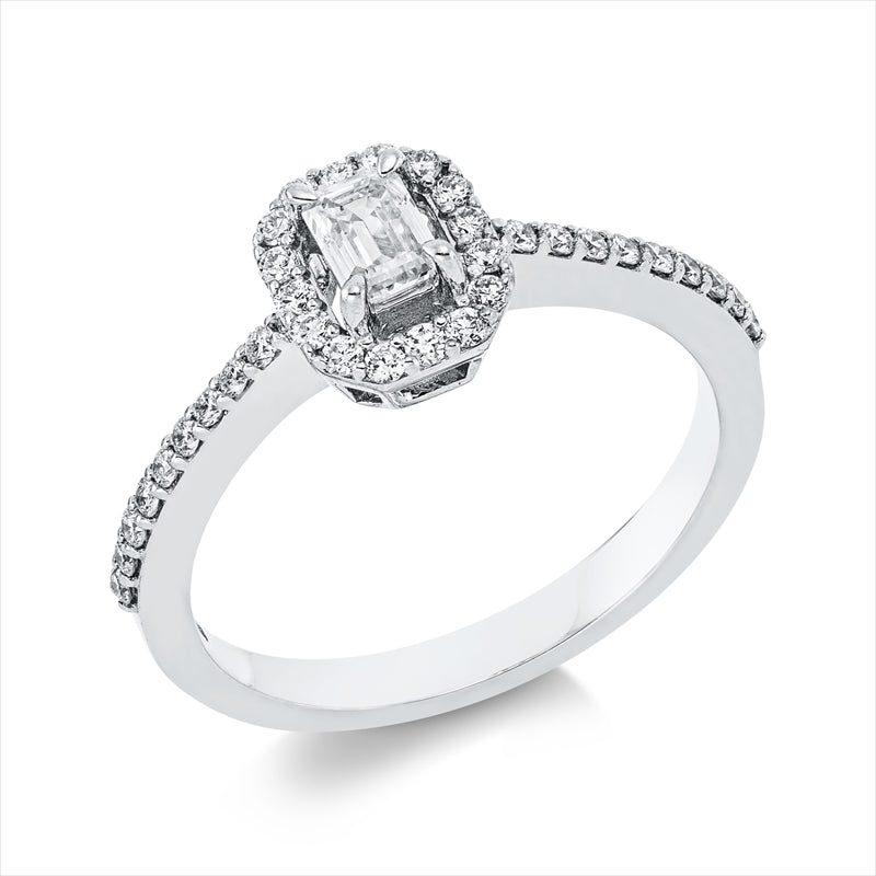 Ring    aus 750/-18 Karat Weißgold mit 35 Diamanten 0