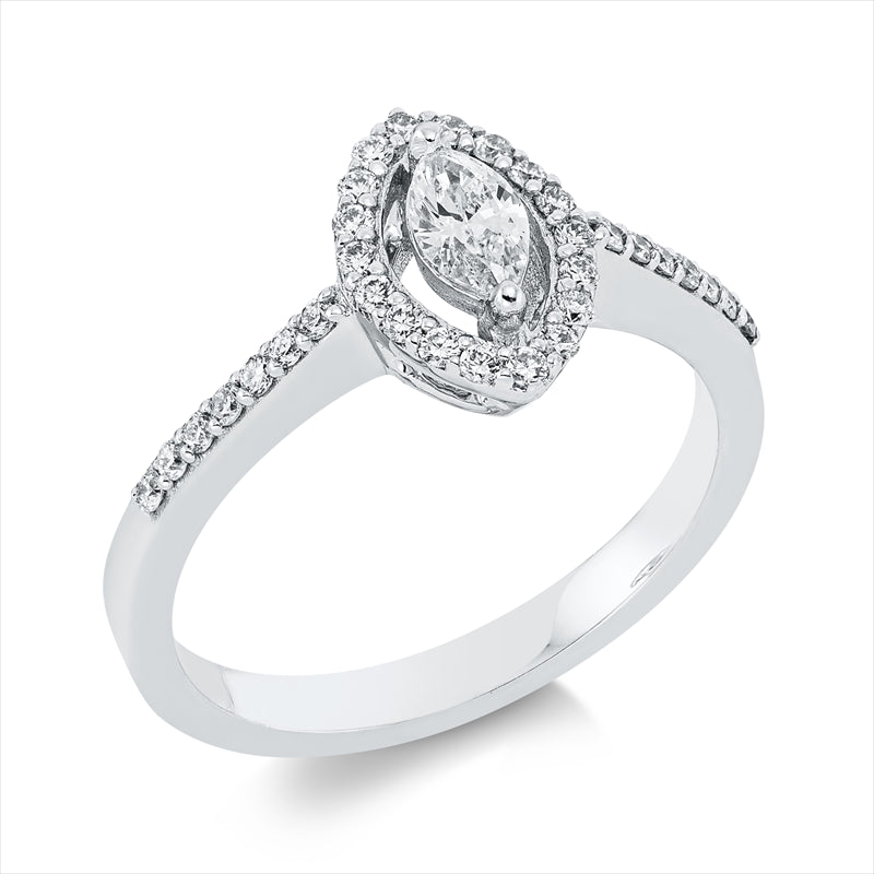 Ring    aus 750/-18 Karat Weißgold mit 33 Diamanten 0