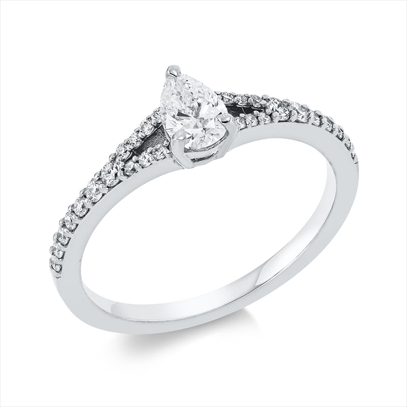 Ring    aus 750/-18 Karat Weißgold mit 29 Diamanten 0