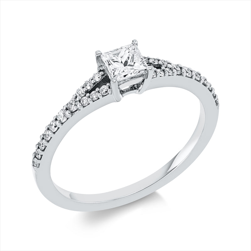 Ring    aus 750/-18 Karat Weißgold mit 27 Diamanten 0