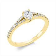 Ring    aus 750/-18 Karat Gelbgold mit 27 Diamanten 0