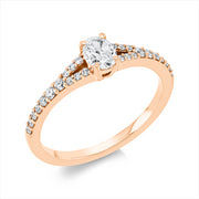Ring    aus 750/-18 Karat Rotgold mit 27 Diamanten 0