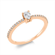 Ring    aus 750/-18 Karat Rotgold mit 23 Diamanten 0