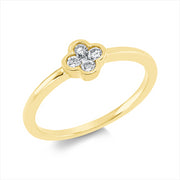 Ring    aus 750/-18 Karat Gelbgold mit 5 Diamanten 0