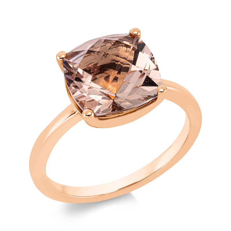 Ring mit Morganit  aus 750/-18 Karat Rotgold  