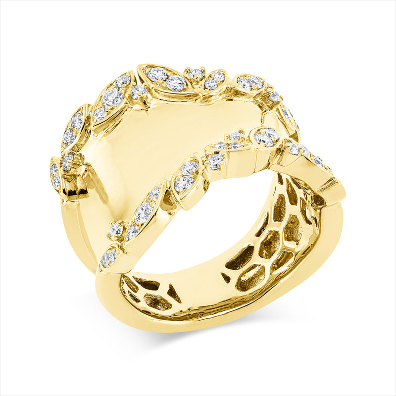 Ring    aus 750/-18 Karat Gelbgold mit 41 Diamanten 0