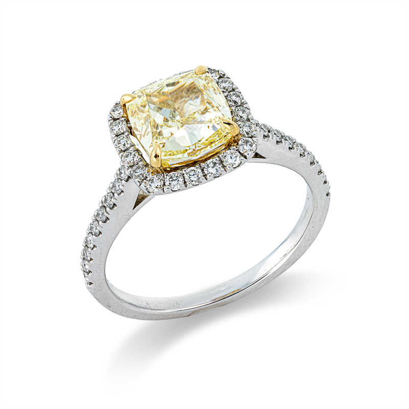 Ring    aus 950/-Platin Gelbgold Platin 950 mit 39 Diamanten 2
