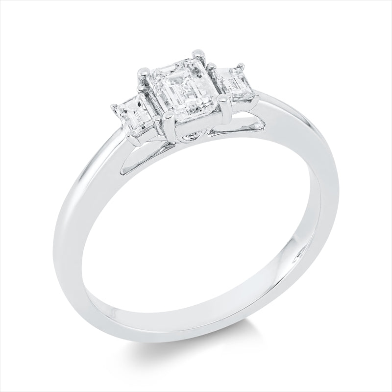 Ring    aus 750/-18 Karat Weißgold mit 5 Diamanten 0