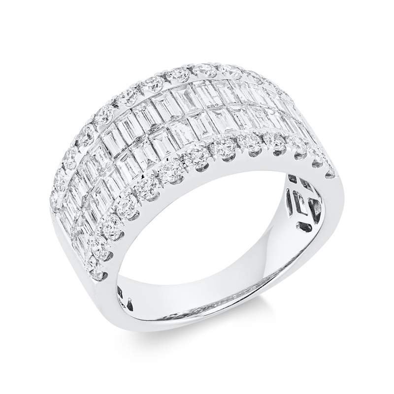 Ring    aus 750/-18 Karat Weißgold mit 60 Diamanten 2