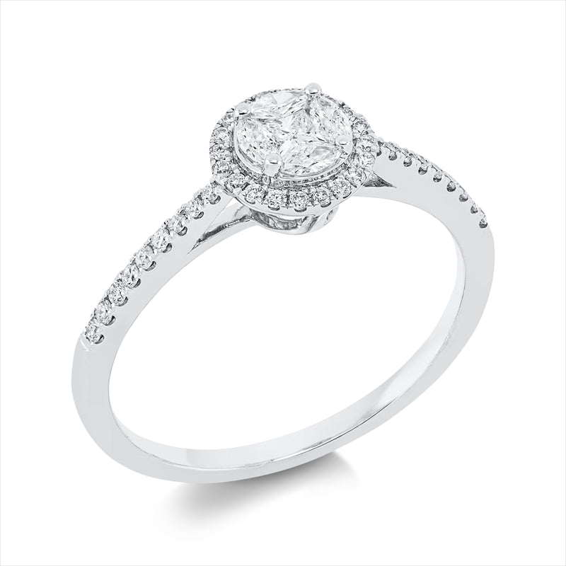 Ring    aus 750/-18 Karat Weißgold mit 43 Diamanten 0