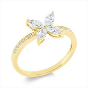 Ring    aus 750/-18 Karat Gelbgold mit 20 Diamanten 0