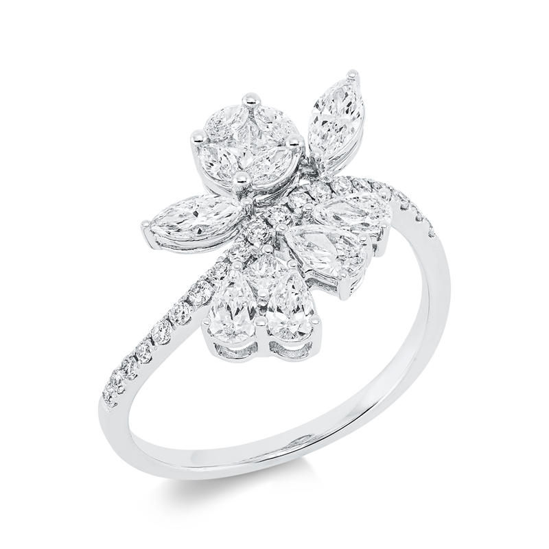 Ring    aus 750/-18 Karat Weißgold mit 31 Diamanten 1