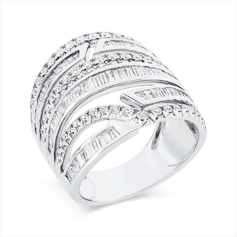 Ring    aus 750/-18 Karat Weißgold mit 145 Diamanten 2