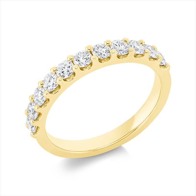 Ring    aus 750/-18 Karat Gelbgold mit 11 Diamanten 0