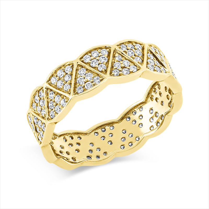 Ring    aus 750/-18 Karat Gelbgold mit 144 Diamanten 0