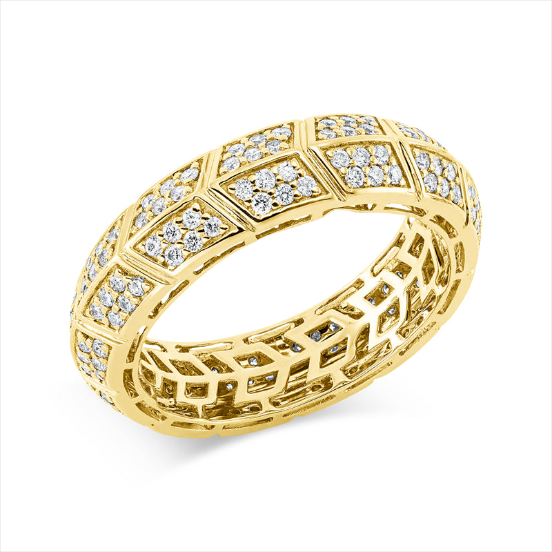 Ring    aus 750/-18 Karat Gelbgold mit 156 Diamanten 0