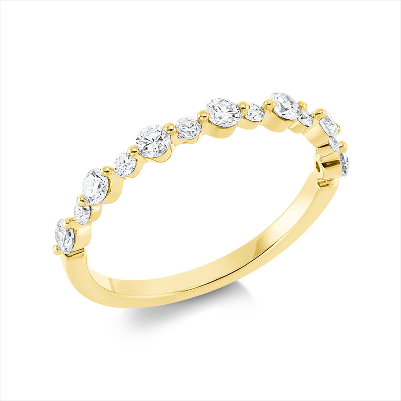 Ring    aus 750/-18 Karat Gelbgold mit 13 Diamanten 0