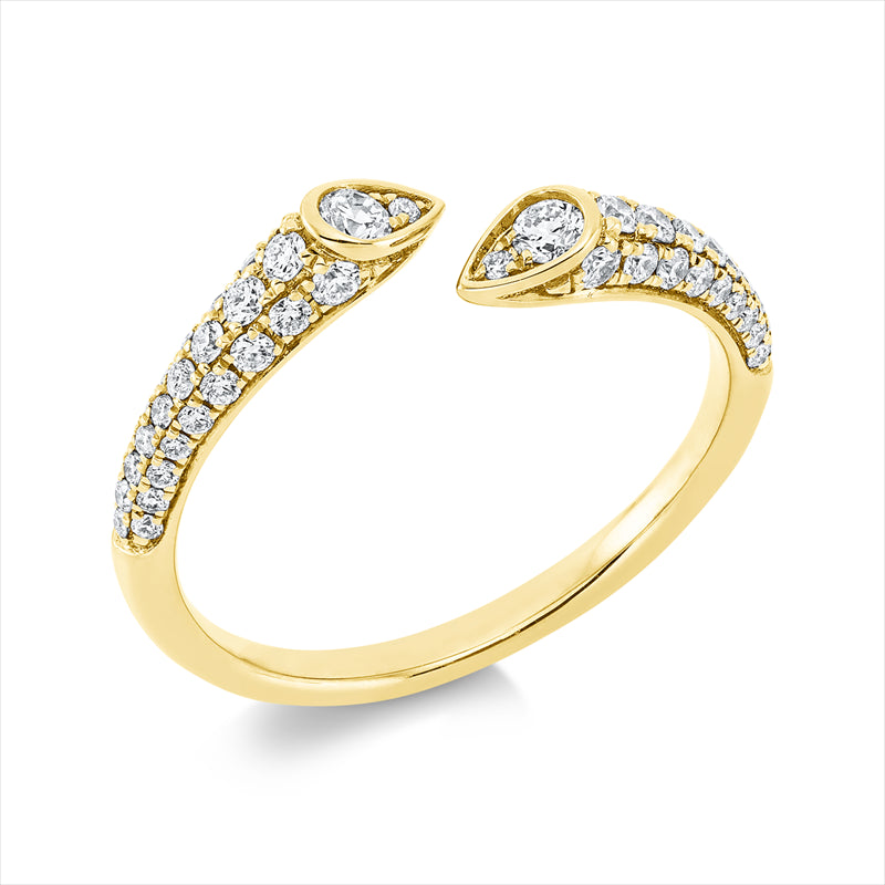 Ring    aus 750/-18 Karat Gelbgold mit 58 Diamanten 0