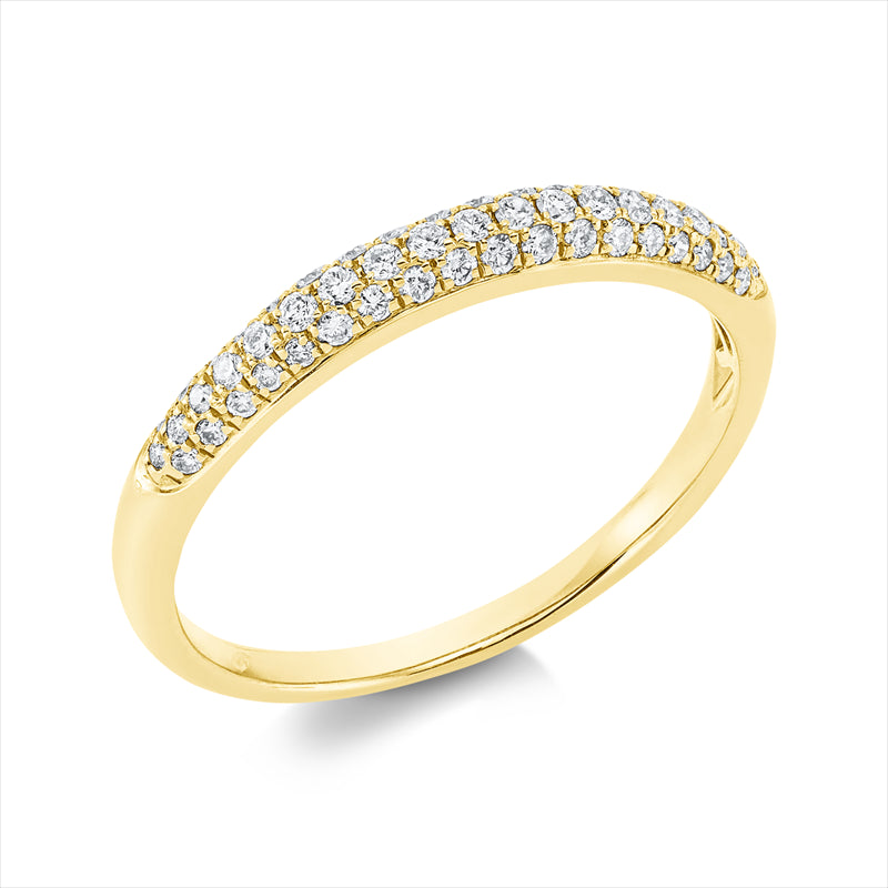 Ring    aus 750/-18 Karat Gelbgold mit 55 Diamanten 0