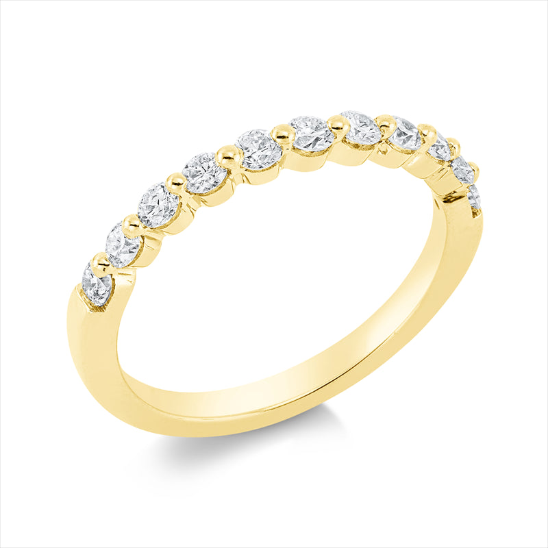 Ring    aus 750/-18 Karat Gelbgold mit 11 Diamanten 0