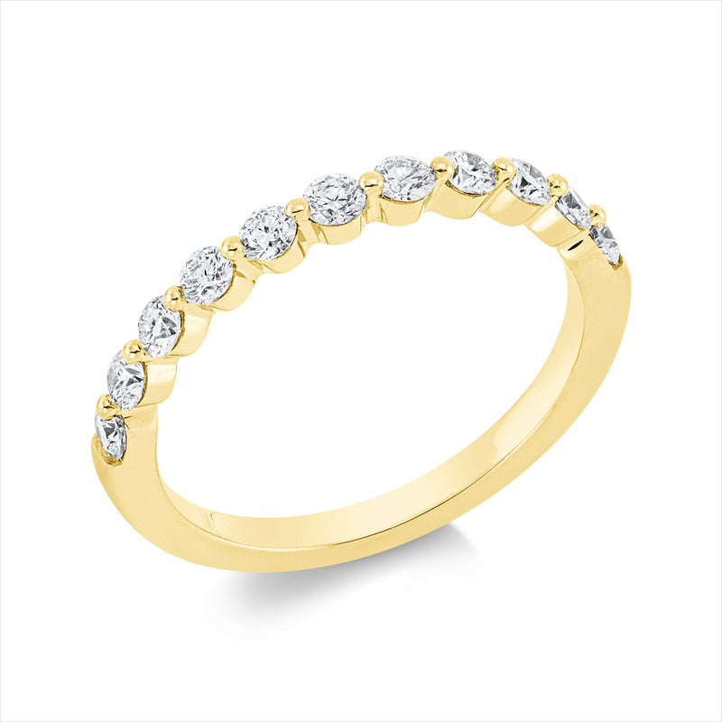 Ring    aus 750/-18 Karat Gelbgold mit 11 Diamanten 0