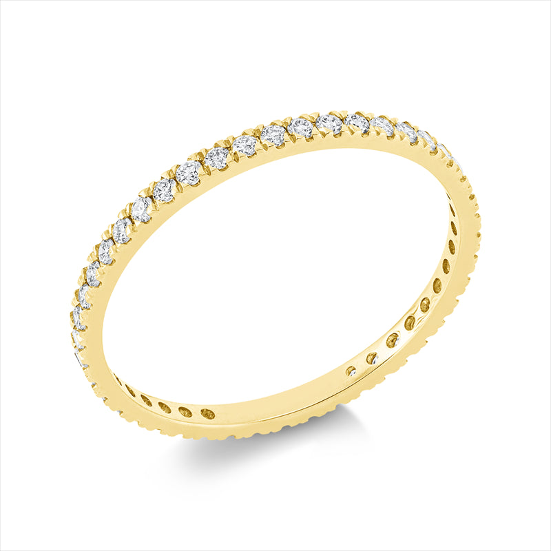 Ring    aus 750/-18 Karat Gelbgold mit 45 Diamanten 0