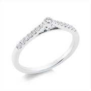 Ring    aus 750/-18 Karat Weißgold mit 15 Diamanten 0